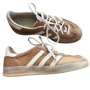 adidas Gazelle Indoor Cotton Weave Pack Brown Desert JR8851 - Size 7M / 8.5W